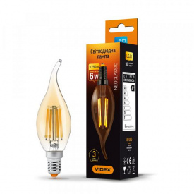Лампа Filament Videx C37FtA 6 Вт E14 2200 K Бронза (25797)