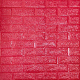 Самоклеящаяся 3D панель Sticker Wall SW-00001364 Красная 700х770х3мм