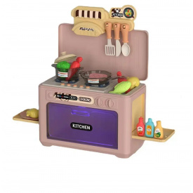 Развивающий набор детская кухня с духовкой и продуктами светом и звуковыми эффектами YG Toys Розовый