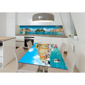Наклейка 3Д виниловая на стол Zatarga «Чары Италии» 650х1200 мм для домов, квартир, столов, кофейн, кафе