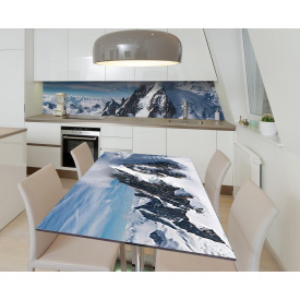 Наклейка 3Д виниловая на стол Zatarga «Неприступная вершина» 600х1200 мм для домов, квартир, столов, кофейн,
