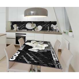 Наклейка 3Д вінілова на стіл Zatarga «Таємниці витонченості» 600х1200 мм для будинків, квартир, столів, кав'ярень, кафе