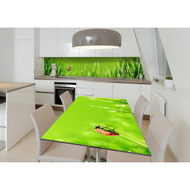 Наклейка 3Д виниловая на стол Zatarga «Купание в росе» 650х1200 мм для домов, квартир, столов, кофейн, кафе
