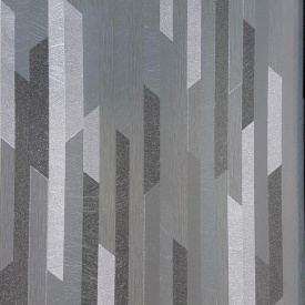 Вінілові шпалери на флізеліновій основі Fashion four Walls P+S international Сіро-Чорний (02551-70)