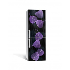Наклейка на холодильник Zatarga "Фиолетовые Листья" 650х2000 мм