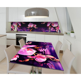 Наклейка виниловая на стол Zatarga "Орхидеи над водой" 600х1200 мм