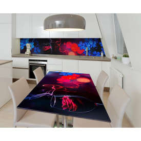 Наклейка 3Д виниловая на стол Zatarga «Любовное зелье» 600х1200 мм для домов, квартир, столов, кофейн, кафе