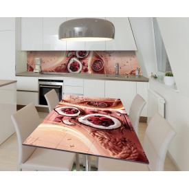 Наклейка 3Д виниловая на стол Zatarga «Курс на юг» 650х1200 мм для домов, квартир, столов, кофейн, кафе