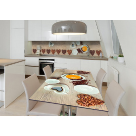 Наклейка 3Д вінілова на стіл Zatarga «Улюблений сорт» 650х1200 мм для будинків, квартир, столів, кав'ярень.