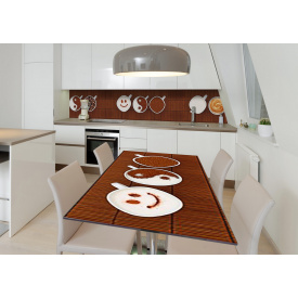 Наклейка 3Д виниловая на стол Zatarga «Растворимый кофе» 650х1200 мм для домов, квартир, столов, кофейн, кафе
