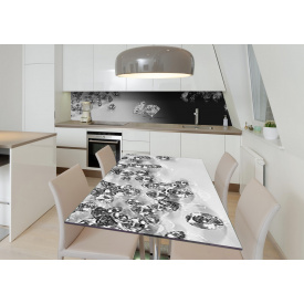 Наклейка 3Д вінілова на стіл Zatarga «Пара кристалів» 650х1200 мм для будинків, квартир, столів, кав'ярень