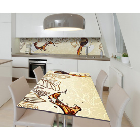 Наклейка 3Д вінілова на стіл Zatarga «Застиглий смак» 600х1200 мм для будинків, квартир, столів, кав'ярень