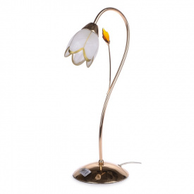 Настольная лампа флористика декоративная Brille 60W LK-171 Золотистый