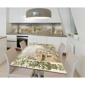 Наклейка 3Д вінілова на стіл Zatarga «Чарівний пейзаж» 600х1200 мм для будинків, квартир, столів, кав'ярень