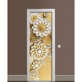 Наклейка на двері Zatarga «Паперове мистецтво» 650х2000 мм вінілова 3Д наклейка декор самоклеюча