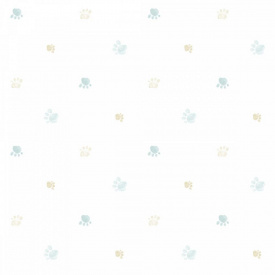 Паперові дитячі шпалери ICH Dandino Lullaby 228-4 0.53 х 10.05 м Біло-бірюзовий