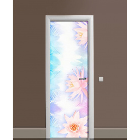 Наклейка на дверь Zatarga «Лёгкость лотоса» 650х2000 мм виниловая 3Д наклейка декор самоклеящаяся