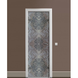 Наклейка на дверь Zatarga «Бархатистые узоры» 650х2000 мм виниловая 3Д наклейка декор самоклеящаяся