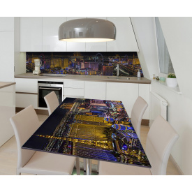 Наклейка 3Д виниловая на стол Zatarga «Шальной Вегас» 600х1200 мм для домов, квартир, столов, кофейн, кафе
