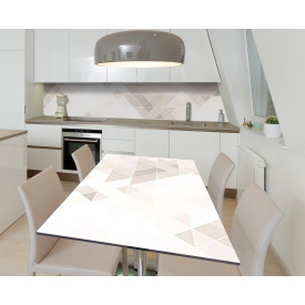 Наклейка 3Д виниловая на стол Zatarga «Пастельный треугольник» 650х1200 мм для домов, квартир, столов, кофейн,