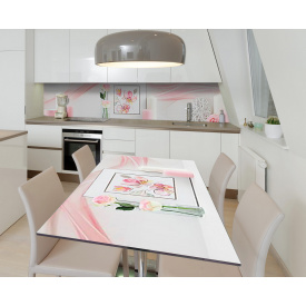 Наклейка 3Д вінілова на стіл Zatarga «Лаконічний ранок» 600х1200 мм для будинків, квартир, столів, кав'ярень, кафе