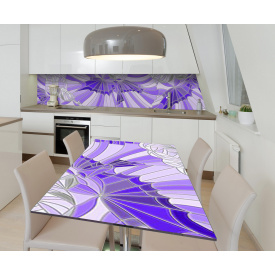Наклейка вінілова на стіл Zatarga  "Фіолетовий Вітраж" 650х1200 мм