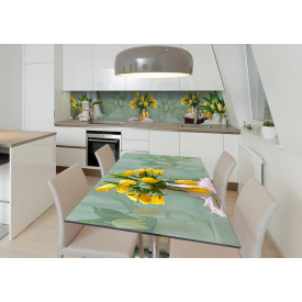 Наклейка 3Д вінілова на стіл Zatarga «Вісники розлуки» 600х1200 мм для будинків, квартир, столів, кав'ярень, кафе