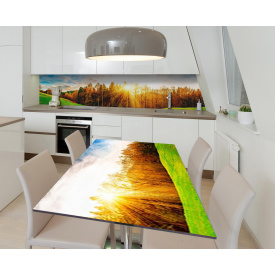 Наклейка 3Д вінілова на стіл Zatarga «Промені надії» 600х1200 мм для будинків, квартир, столів, кав'ярень