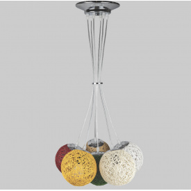 Плетеная люстра с шарами 15 см на 6 ламп Lightled 971-1504-6