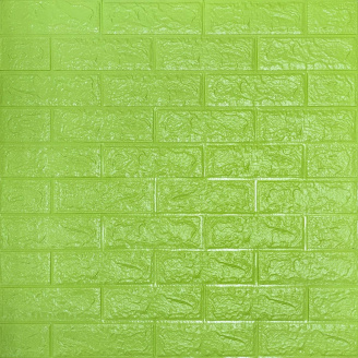 Самоклеящаяся 3D панель Sticker Wall SW-00001331 Флуоресцентный зеленый 700х770х5мм