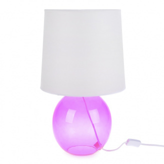 Настольная лампа в современном стиле с абажуром Brille 60W TL-180 Розовый