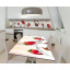 Наклейка 3Д виниловая на стол Zatarga «Клубника с молоком» 650х1200 мм для домов, квартир, столов, кофейн, Хмельницкий