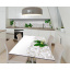 Наклейка 3Д виниловая на стол Zatarga «Белая галька» 600х1200 мм для домов, квартир, столов, кофейн, кафе Пологи