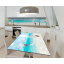 Наклейка 3Д виниловая на стол Zatarga «Купание дельфина» 600х1200 мм для домов, квартир, столов, кофейн, кафе Киев