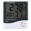 Цифровой термогигрометр Adenki HTC-1 с часами Белый (46-920110915) Линовица