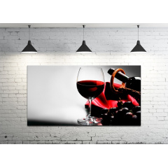 Картина на холсте ProfART S50100-703 100 х 50 см Бокал вина (hub_uTta57687) Свеса