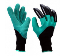 Садовые перчатки Garden Genie Gloves с когтями Черно-бирюзовые (258528)