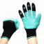Садовые перчатки Garden Gloves с пластиковыми наконечниками Черно-зеленый (R0173) Первомайск