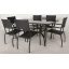 Обеденная мебель стол стулья Cruzo Блэк Стил металл черный на 6 персон для кафе сада улицы Дніпро