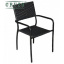 Обеденная мебель стол стулья Cruzo Блэк Стил металл черный на 6 персон для кафе сада улицы Рівне