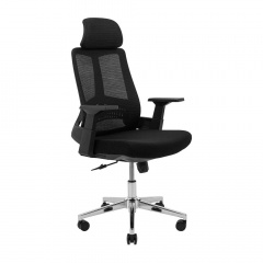 Офисное кресло Токен Richman с подголовником спинка-сетка черного цвета Чернігів