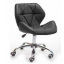 Кресло Стар-Нью для посетителей хром-колесики черное мягкое сидение в офис салон парикмахерскую Луцьк