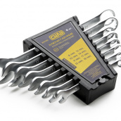Набір ключів СИЛА ріжково-накидних CrV 8-17 мм 6 шт (028439)