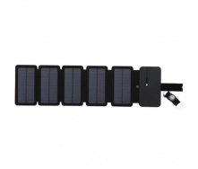 Туристична сонячна зарядка для телефону Kernuap 10W, 5В/1А Чорний (100130)