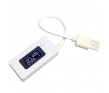 USB тестер ємності Hesai KCX-017 вольтметр амперметр Білий (100145)
