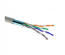 Вита пара кабель OK-net КПВЕ-ВП (100) 4*2*0.48 FTP-cat.5e-SL (FTP мідь внутрішній) бухта 305м білий