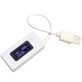 USB тестер емкости Hesai KCX-017 вольтметр амперметр Белый (100145)