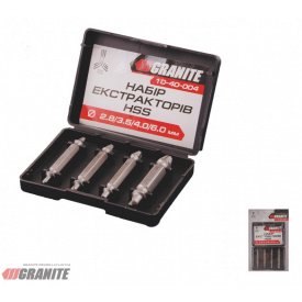 Набір для викручування зірваних гвинтів GRANITE 4 шт (екстрактори) 10-40-004