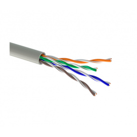 Вита пара кабель OK-net КПВ-ВП (250) 4*2*0.54 UTP-cat.6 (UTP мідь внутрішній) бухта 305м білий