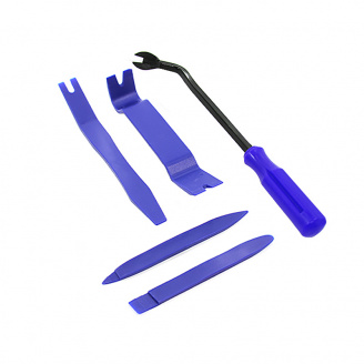 Набор инструментов съемников для снятия обшивки салона автомобиля Lesko 129G Blue